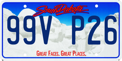 SD license plate 99VP26