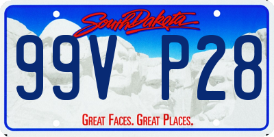 SD license plate 99VP28