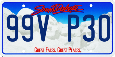 SD license plate 99VP30