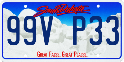 SD license plate 99VP33