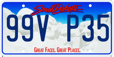 SD license plate 99VP35