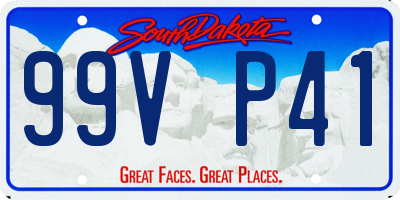 SD license plate 99VP41