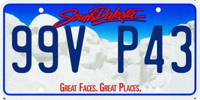 SD license plate 99VP43