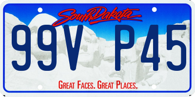 SD license plate 99VP45