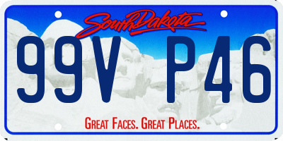 SD license plate 99VP46