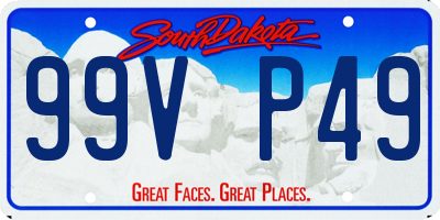 SD license plate 99VP49