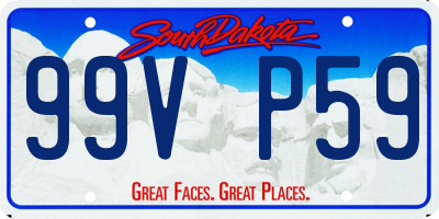 SD license plate 99VP59