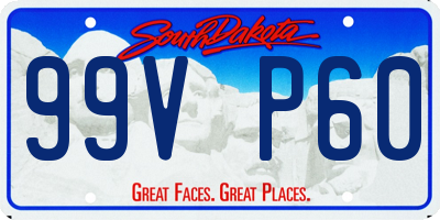 SD license plate 99VP60