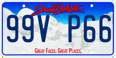 SD license plate 99VP66