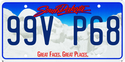 SD license plate 99VP68