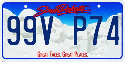 SD license plate 99VP74