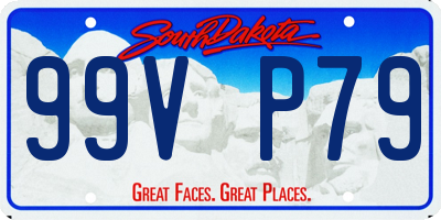 SD license plate 99VP79