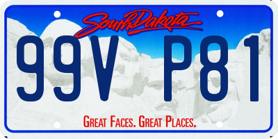 SD license plate 99VP81