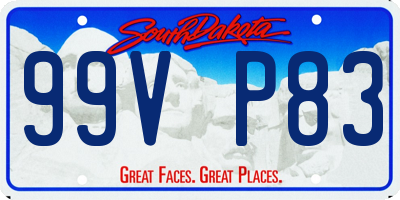 SD license plate 99VP83
