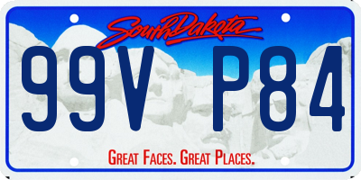 SD license plate 99VP84