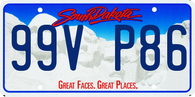 SD license plate 99VP86