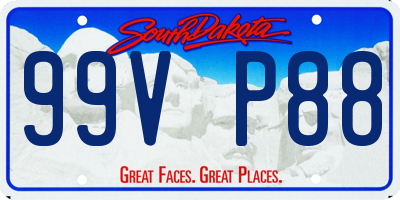 SD license plate 99VP88