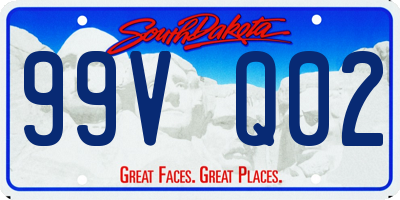 SD license plate 99VQ02