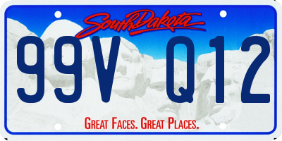 SD license plate 99VQ12