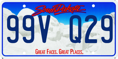 SD license plate 99VQ29