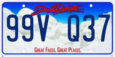 SD license plate 99VQ37