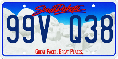 SD license plate 99VQ38