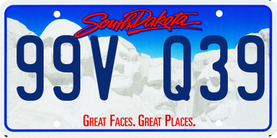 SD license plate 99VQ39