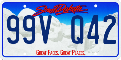 SD license plate 99VQ42