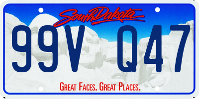 SD license plate 99VQ47