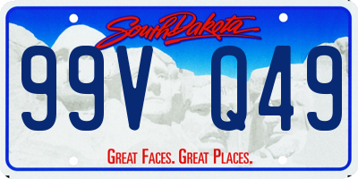 SD license plate 99VQ49