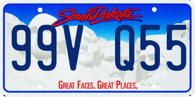 SD license plate 99VQ55