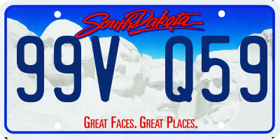 SD license plate 99VQ59