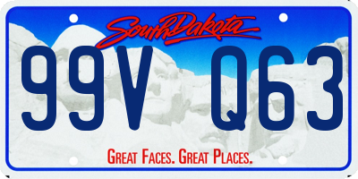SD license plate 99VQ63