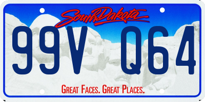SD license plate 99VQ64