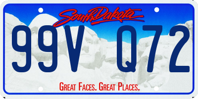 SD license plate 99VQ72
