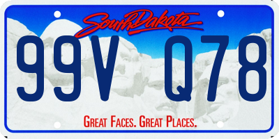 SD license plate 99VQ78