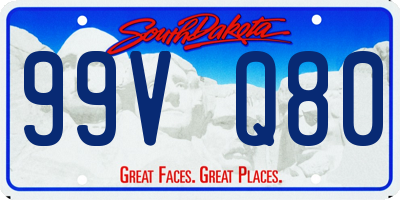 SD license plate 99VQ80