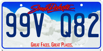SD license plate 99VQ82