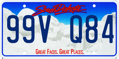 SD license plate 99VQ84
