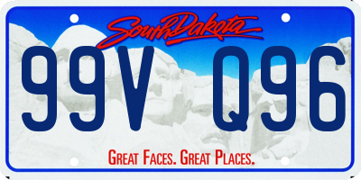 SD license plate 99VQ96