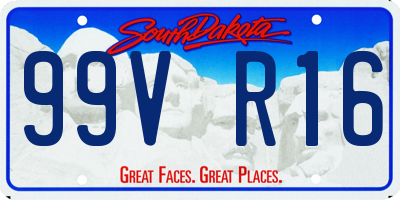 SD license plate 99VR16