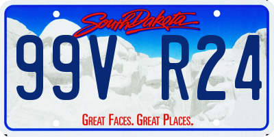 SD license plate 99VR24