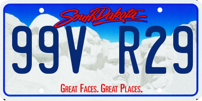 SD license plate 99VR29