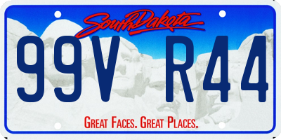 SD license plate 99VR44