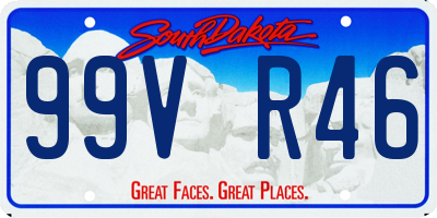 SD license plate 99VR46
