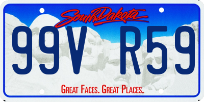 SD license plate 99VR59
