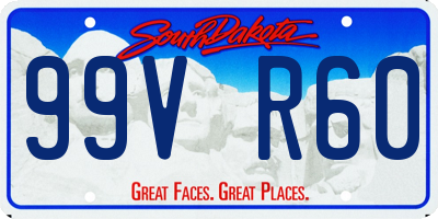SD license plate 99VR60