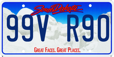 SD license plate 99VR90
