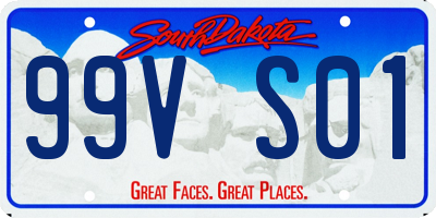 SD license plate 99VS01