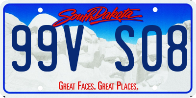 SD license plate 99VS08
